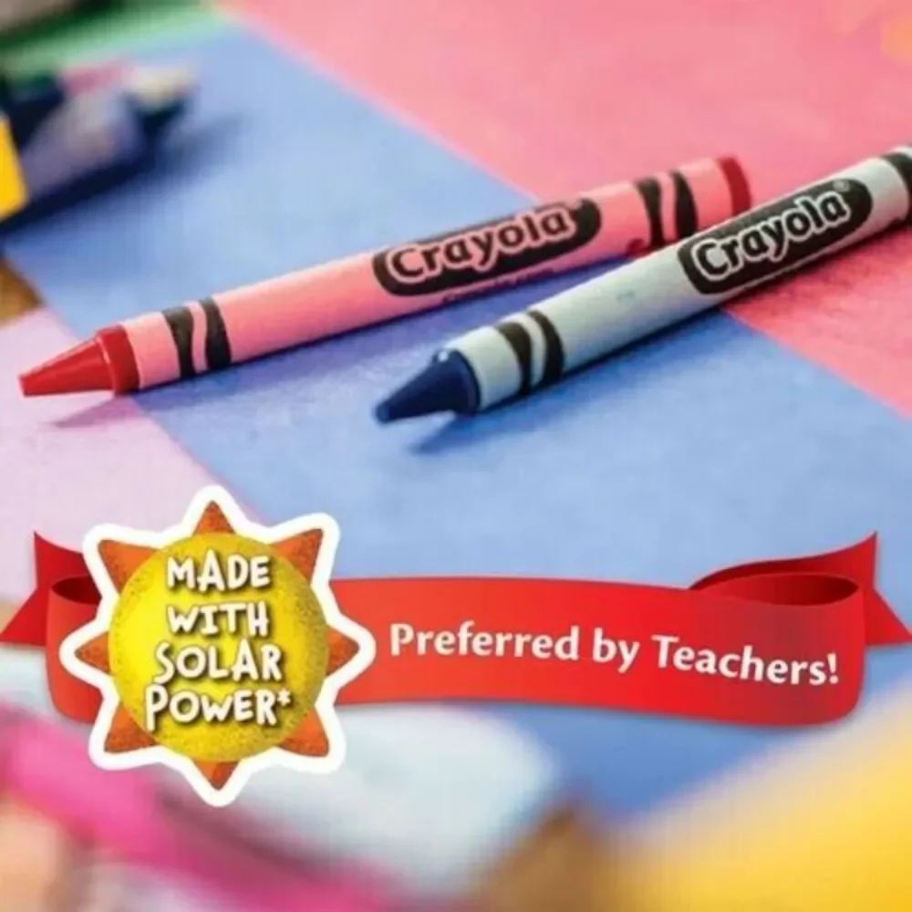 Crayola Made w Solar Power Preferred by‎ Teachers 24 Nontoxic Crayons/12 Boxes